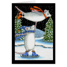 mouse 12 note card