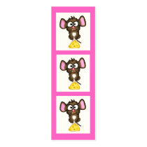 Mouse and Cheese Bookmark Business Card Templates