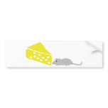 mouse and cheese icon bumper stickers