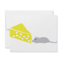 mouse and cheese icon invitations