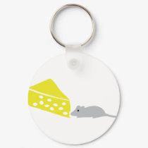 mouse and cheese icon keychains