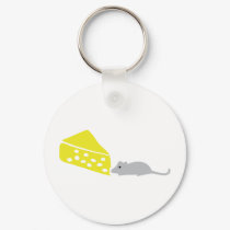 mouse and cheese icon keychains