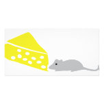 mouse and cheese icon photo cards