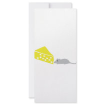 mouse and cheese icon personalized rack card