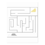 Mouse and Cheese Maze Post Card