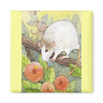 Mouse and Cherries Magnet by ngothyeaun Mouse and Cherries Magnet