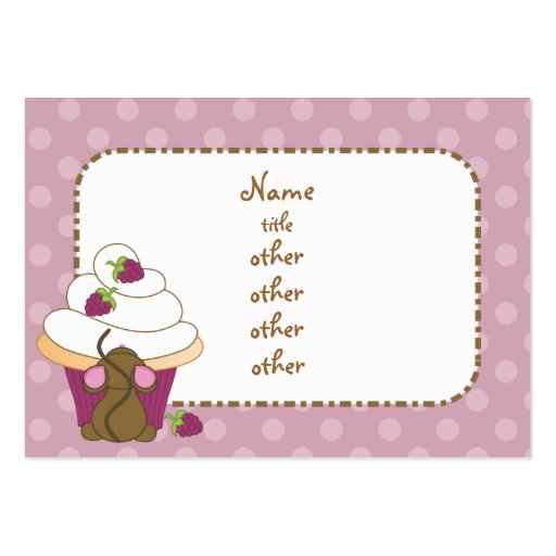Mouse and Cupcake Business Card