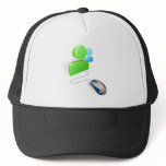 Mouse and social media icon concept mesh hats