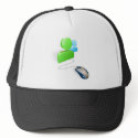 Mouse and social media icon concept hats
