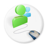 Mouse and social media icon concept refrigerator magnet