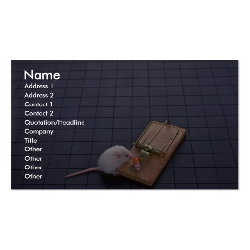 Mouse and trap business card