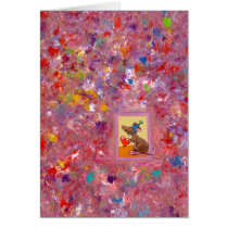 Mouse art - fun generous heart love sharing card