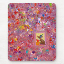 Mouse art fun generous heart love sharing party mouse pads