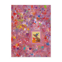 Mouse art - fun generous heart love sharing post card