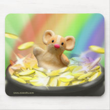 Mouse at the end of the rainbow mouse mats