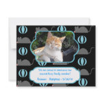 Mouse Boy Cat Adoption Photo Announcement Cards