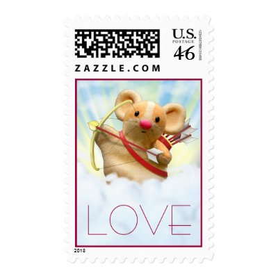 mouse cupid Love Stamp