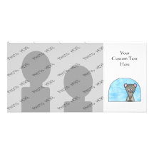 Mouse Driving a Car. Custom Photo Card