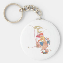 Mouse & Fairies Playing Leapfrog Key Chain