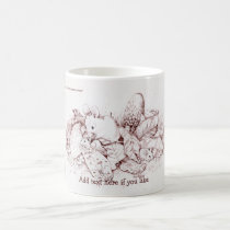 Mouse Family in Fall Leaves, Mushrooms, Nature mugs