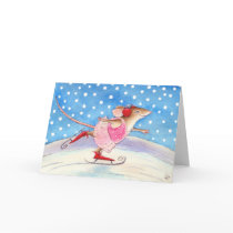 Mouse Figure Skater Card