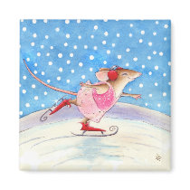 Mouse figure skater magnet by sunshinesketches Mouse figure skater magnet