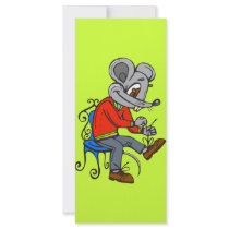 Mouse Getting Dressed Custom Rack Card