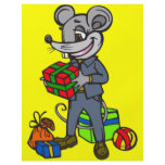 Mouse Holding Gifts flyers