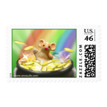 Mouse in Pot of Gold Stamp by Swazzle Mouse in Pot of Gold Stamp