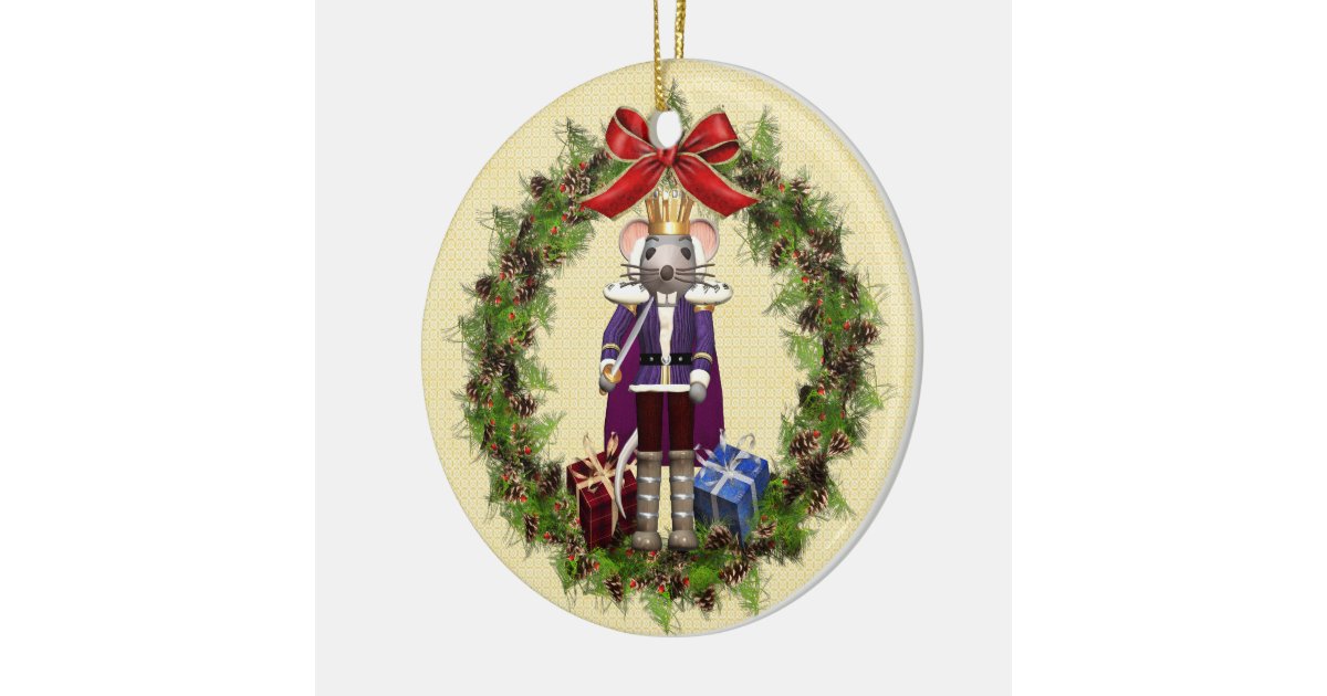 king ornament mouse king wreath ornament zazzle king ornament mouse king wreath ornament zazzle