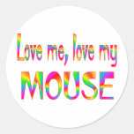 Mouse Love Round Sticker