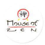 Mouse Of Zen Round Sticker