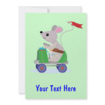 Mouse on a Skate Scooter Invitation