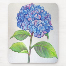 Mouse pad blue Hydrangea