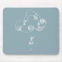mouse pad bunny blue mousepads