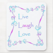 MOUSE PAD - Live laugh love mousepads