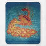 Mouse Pad: Peacock Silk Painting mousepads