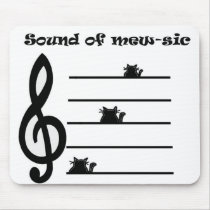 Mouse pad "sound of mew-sic"