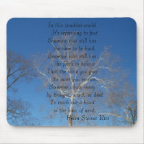 Mouse Pad with a poem by Helen Steiner Rice mousepads