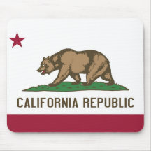Mouse pad with Flag of California State - USA