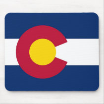 Mouse pad with Flag of Colorado State - USA