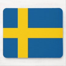 Mouse pad with Flag of Sweden
