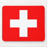 Mouse pad with Flag of Switzerland