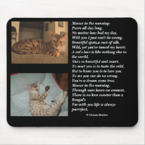Mouse pad with Meows In the Morning poem mousepads