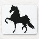 standard_mousepad - Mouse Pad with trotting black American Saddlebred