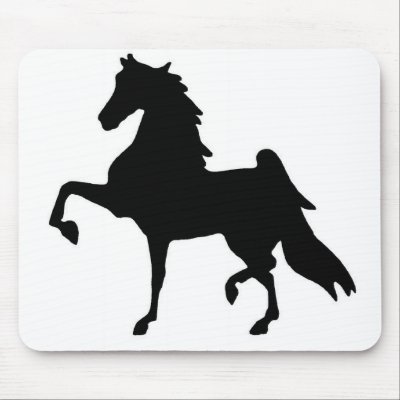 Mouse pad with Saddlebred silhouette by suziec