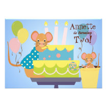 Mouse Party Birthday Invitations
