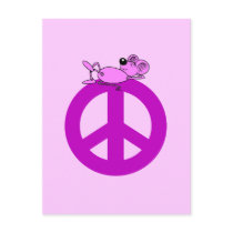 Mouse peace symbol post cards