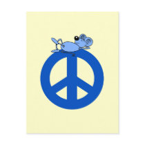 Mouse peace symbol postcards