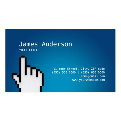 Mouse Pointer business card (front side)
